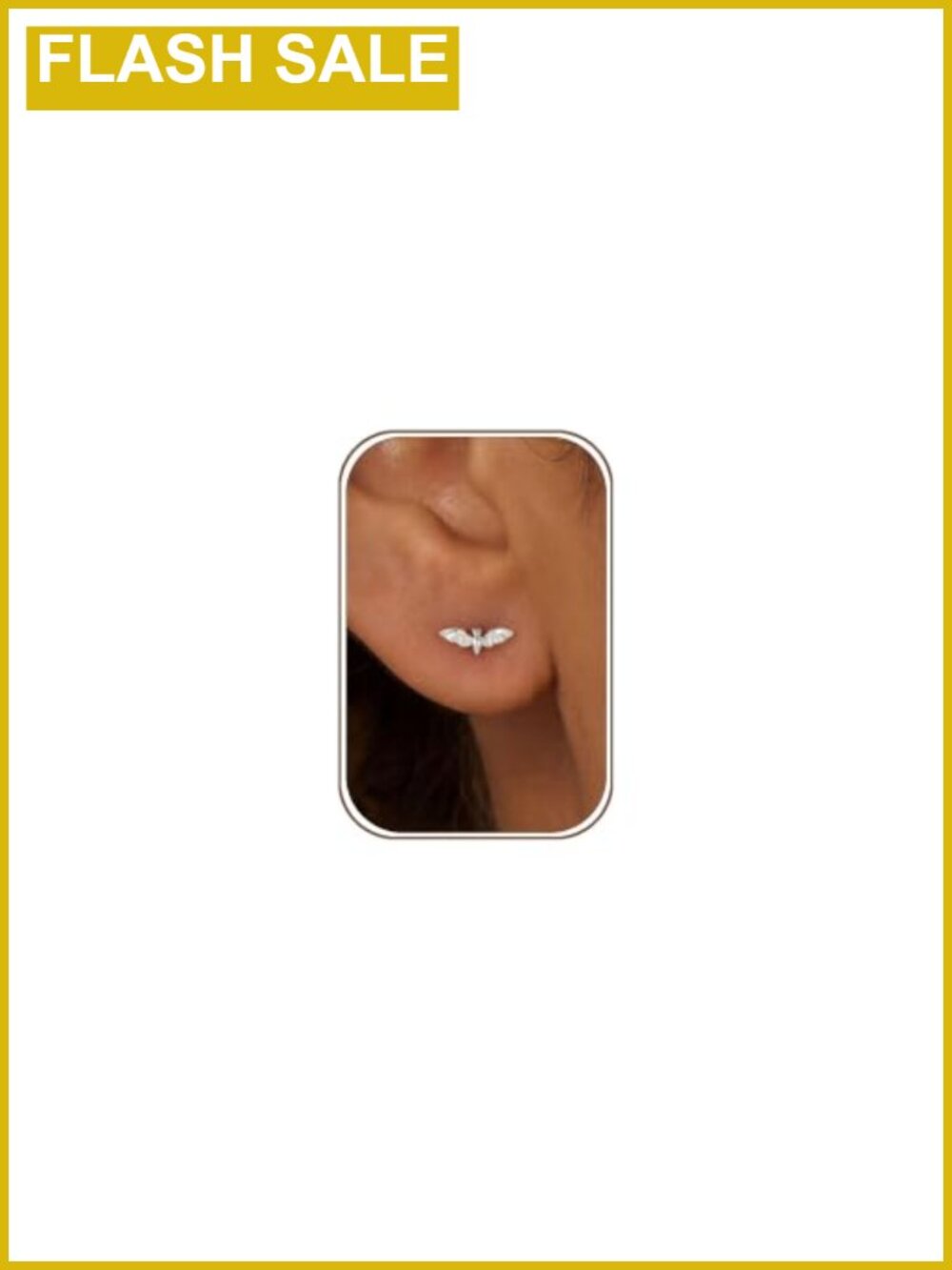 Flat Back Earrings Gold Plated Cartilage Studs Women